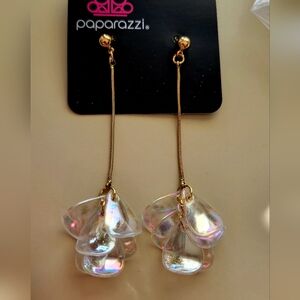 Paparazzi Gold and Iridescent Drop Earrings